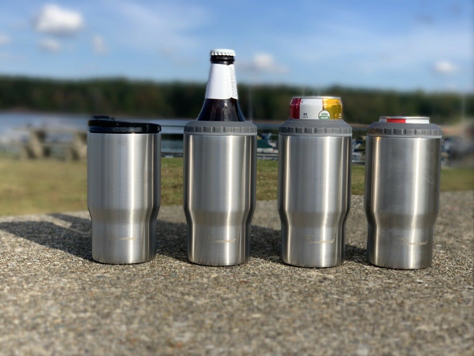 4 In 1 Km Stainless Beer Can/bottle Cooler, Coffee Tumbler Drink Glass