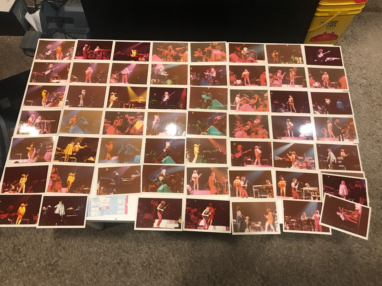 Yes Live Photo Lot Of 56 Photo's From Sept 24 1978 Chicago Show And Stub